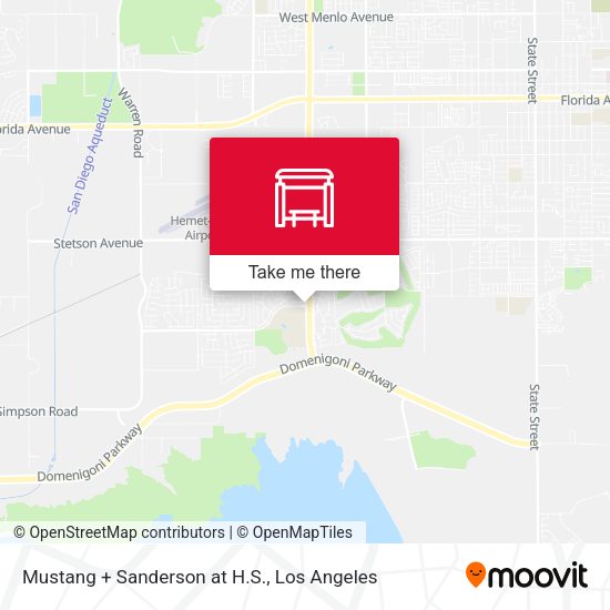 Mapa de Mustang + Sanderson at H.S.