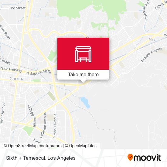 Sixth + Temescal map
