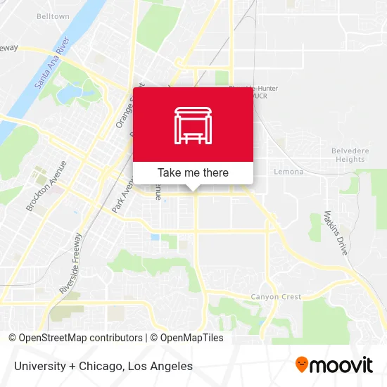 University + Chicago map