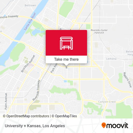 Mapa de University + Kansas