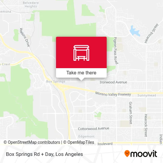 Box Springs Rd + Day map