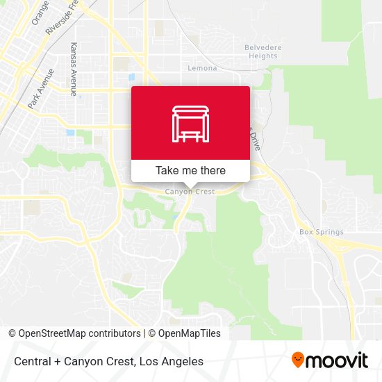 Central + Canyon Crest map