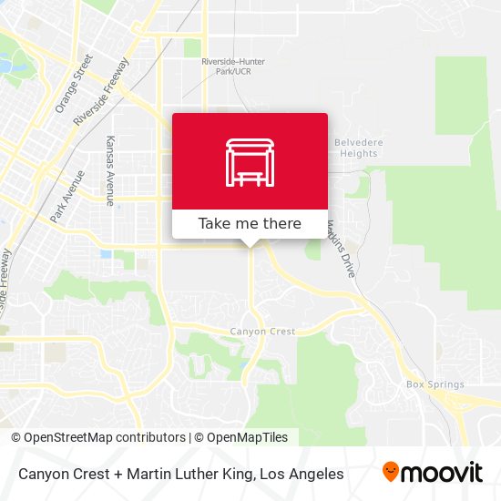Canyon Crest + Martin Luther King map