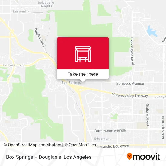Box Springs + Douglasis map
