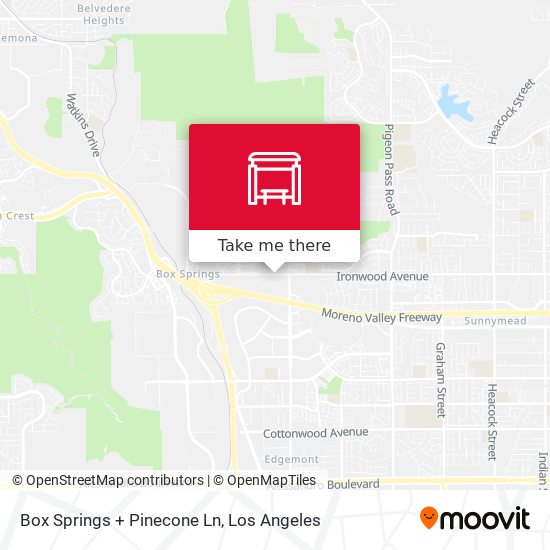 Mapa de Box Springs + Pinecone Ln
