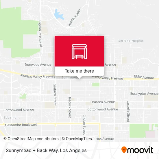 Sunnymead + Back Way map