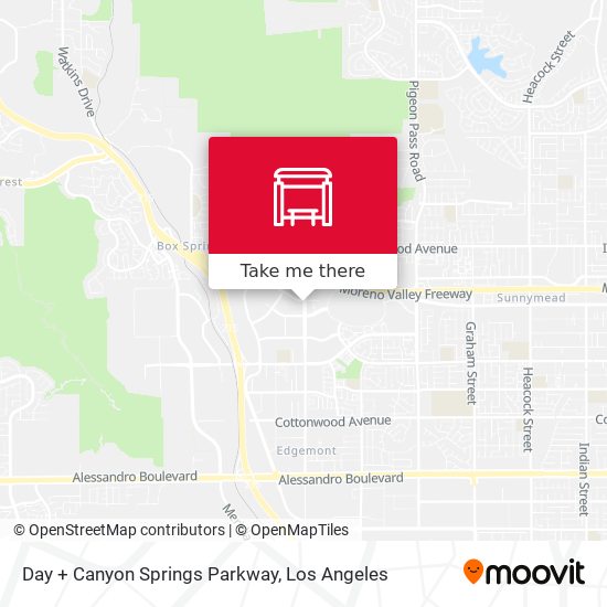 Day + Canyon Springs Parkway map
