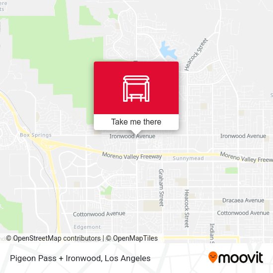 Pigeon Pass + Ironwood map
