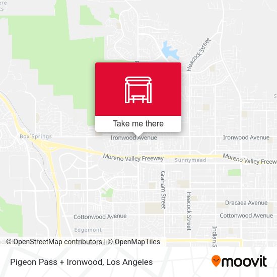 Pigeon Pass + Ironwood map