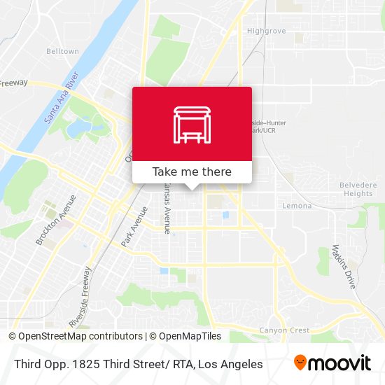 Mapa de Third Opp. 1825 Third Street/ RTA