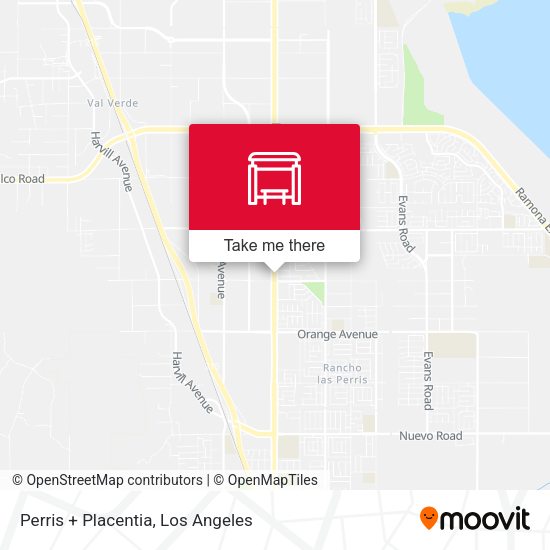 Perris + Placentia map