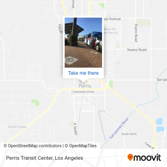 Perris Transit Center map