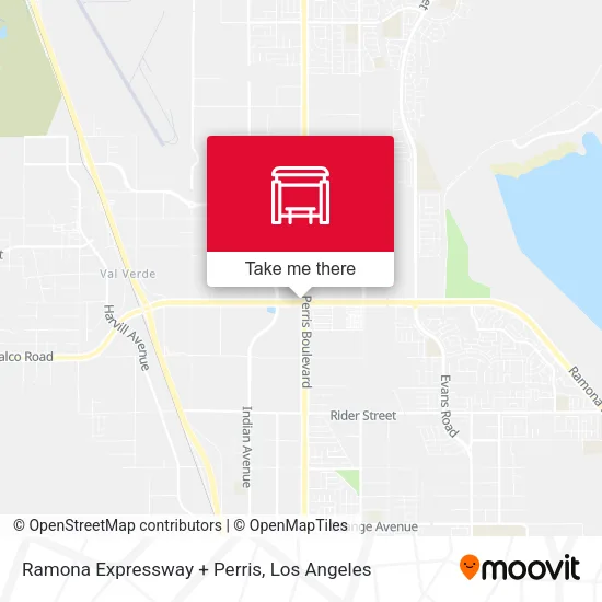 Ramona Expressway + Perris map