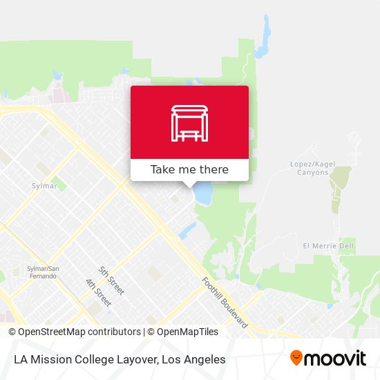 Mapa de LA Mission College Layover