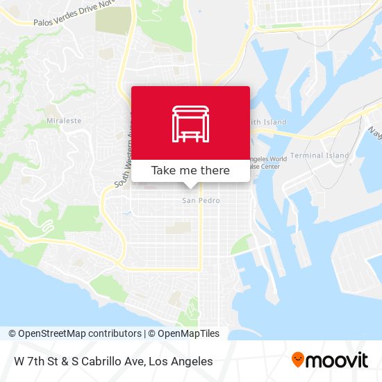 Mapa de W 7th St & S Cabrillo Ave