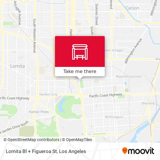 Lomita Bl + Figueroa St map