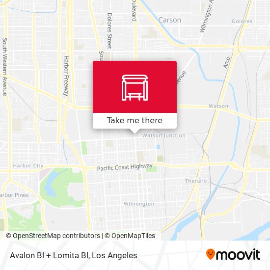 Avalon Bl + Lomita Bl map