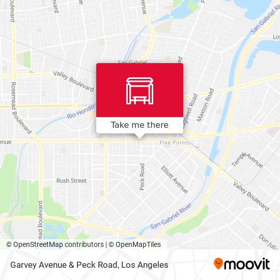 Garvey Avenue & Peck Road map