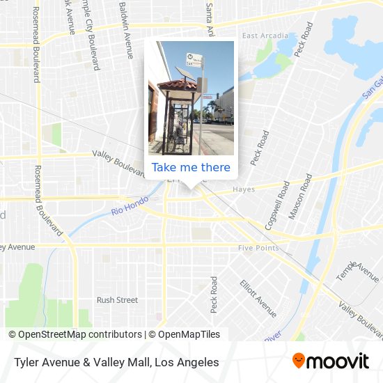 Tyler Avenue & Valley Mall map