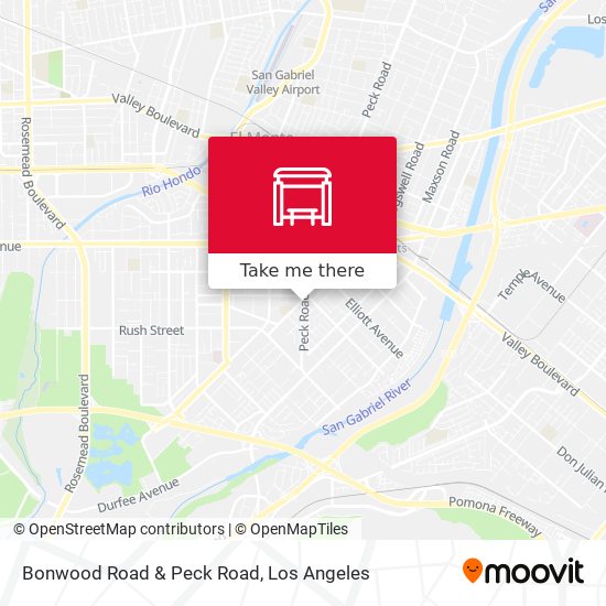 Bonwood Road & Peck Road map