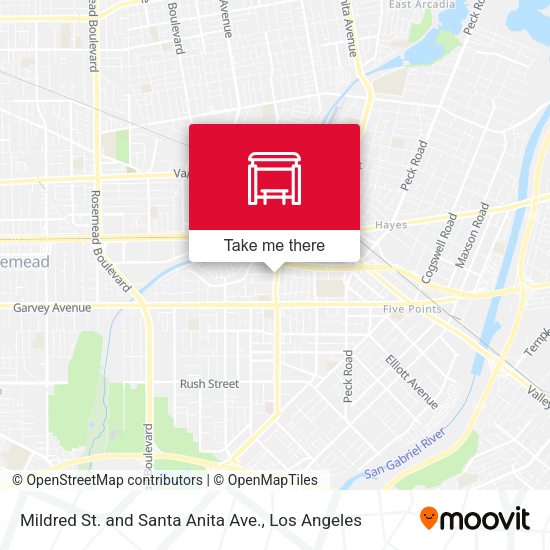 Mildred St. and Santa Anita Ave. map