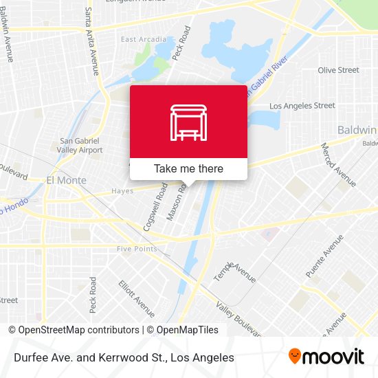 Durfee Ave. and Kerrwood St. map