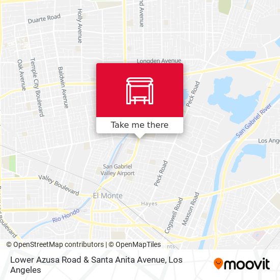 Mapa de Lower Azusa Road & Santa Anita Avenue