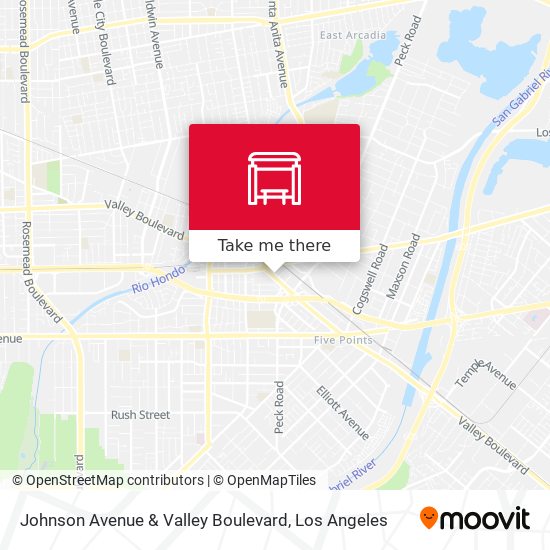 Johnson Avenue & Valley Boulevard map