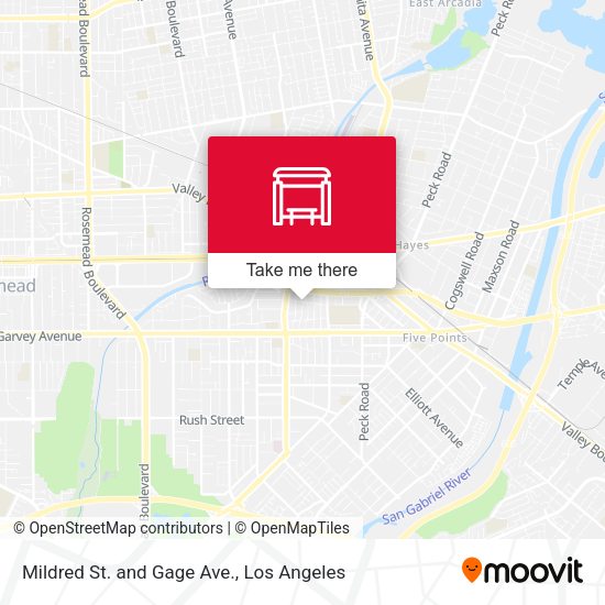 Mildred St. and Gage Ave. map