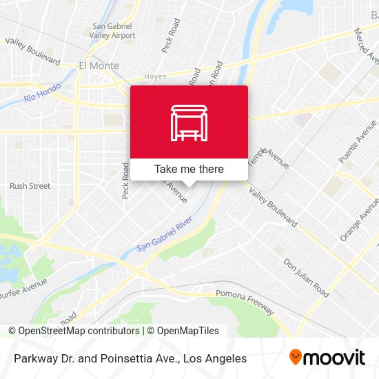 Parkway Dr. and Poinsettia Ave. map