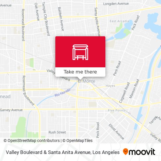 Mapa de Valley Boulevard & Santa Anita Avenue