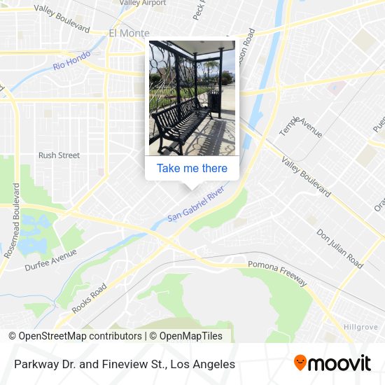 Parkway Dr. and Fineview St. map