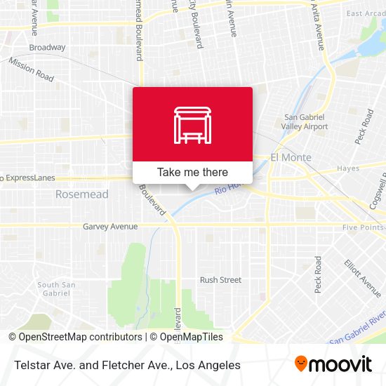 Telstar Ave. and Fletcher Ave. map