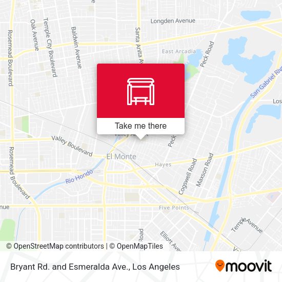 Bryant Rd. and Esmeralda Ave. map