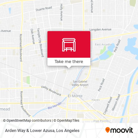 Arden Way & Lower Azusa map