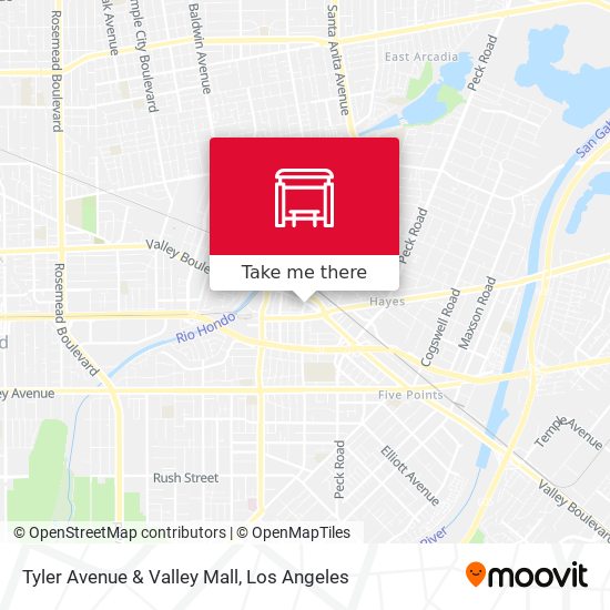 Tyler Avenue & Valley Mall map