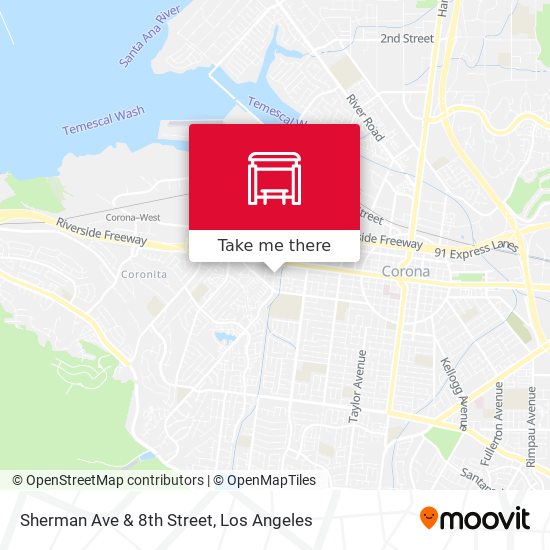 Sherman Ave & 8th Street map