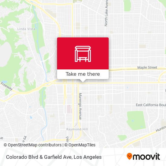 Colorado Blvd & Garfield Ave map