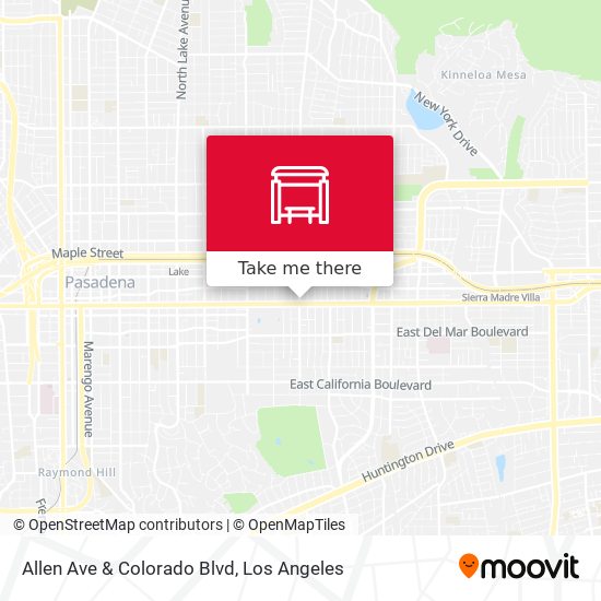 Mapa de Allen Ave & Colorado Blvd