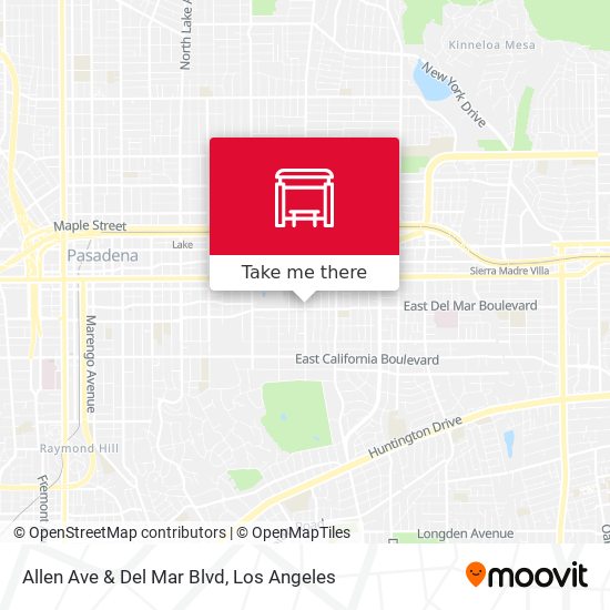 Allen Ave & Del Mar Blvd map