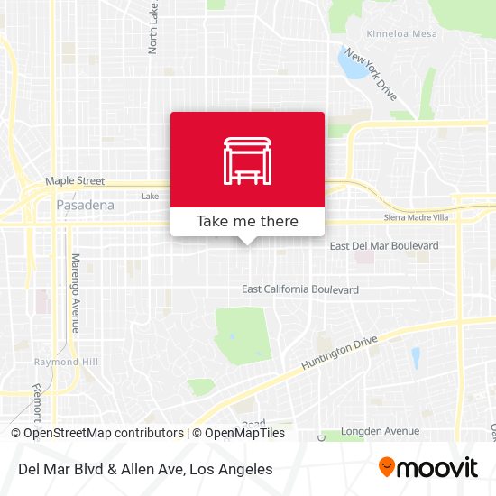 Del Mar Blvd & Allen Ave map