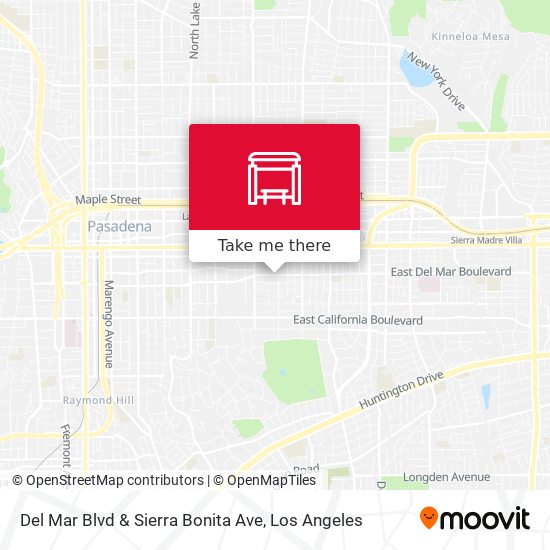 Del Mar Blvd & Sierra Bonita Ave map