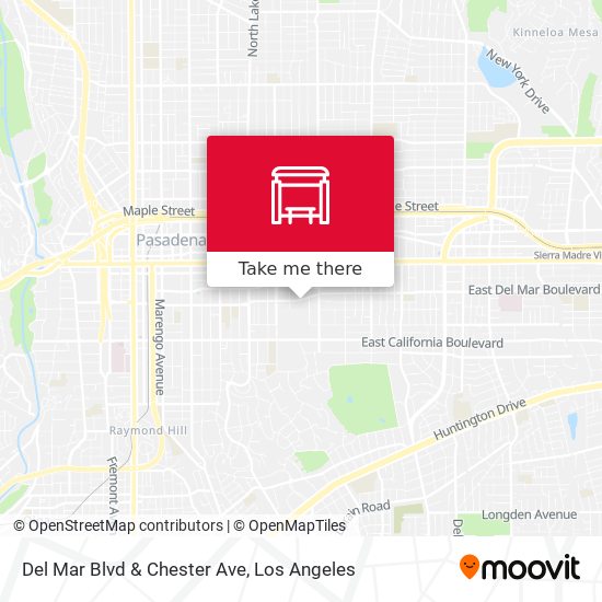 Del Mar Blvd & Chester Ave map