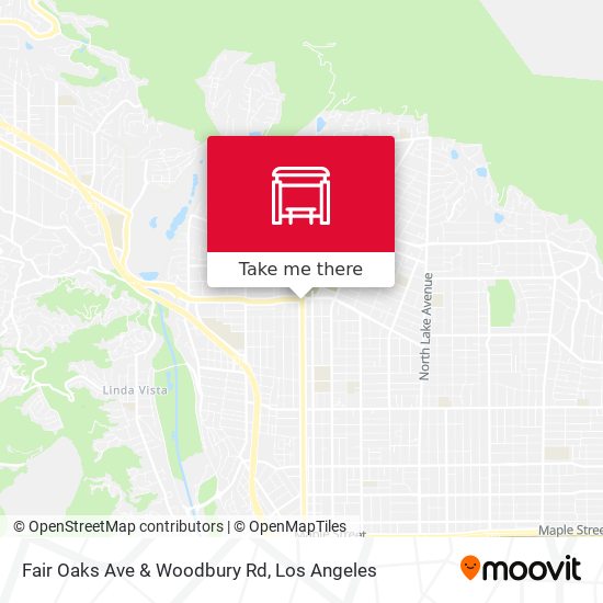 Fair Oaks Ave & Woodbury Rd map