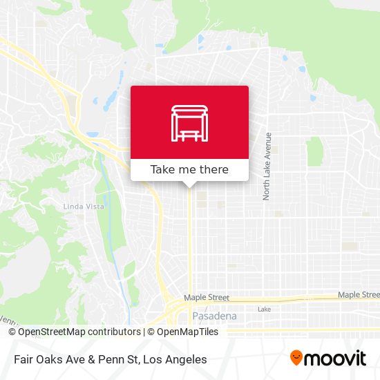 Fair Oaks Ave & Penn St map