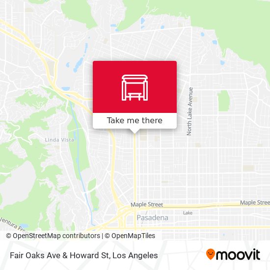 Mapa de Fair Oaks Ave & Howard St