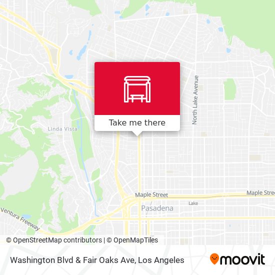 Washington Blvd & Fair Oaks Ave map