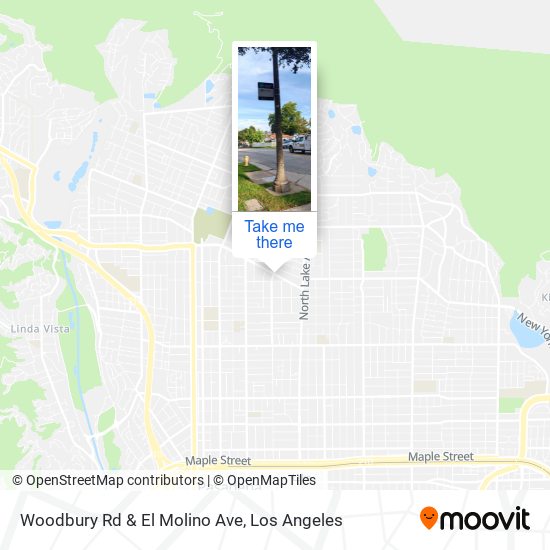 Woodbury Rd & El Molino Ave map