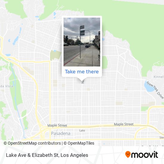 Lake Ave & Elizabeth St map