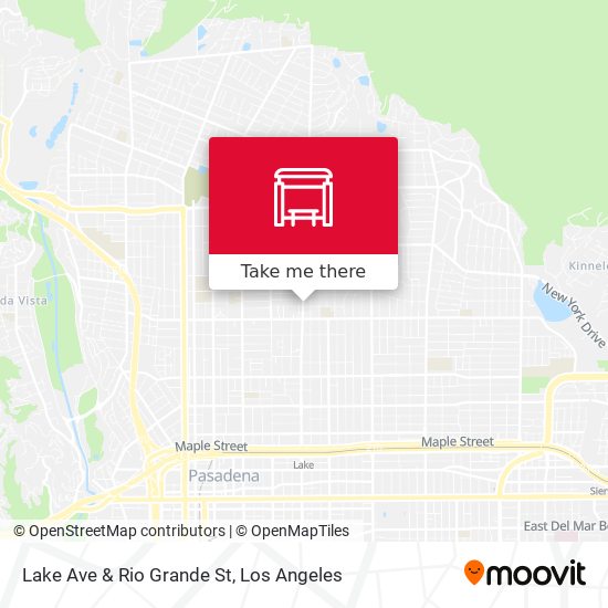 Lake Ave & Rio Grande St map